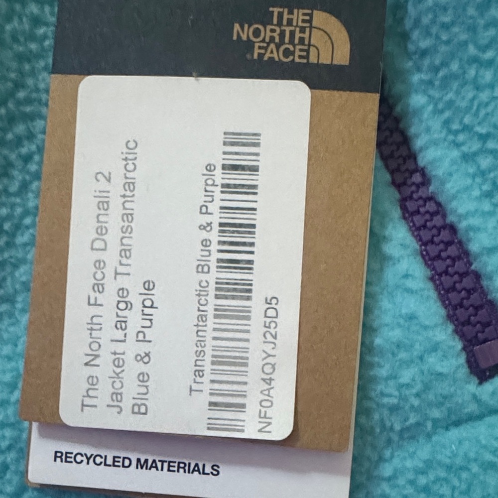 The North Face Purple and Teal Fleece Jacket - Picture 3 of 7